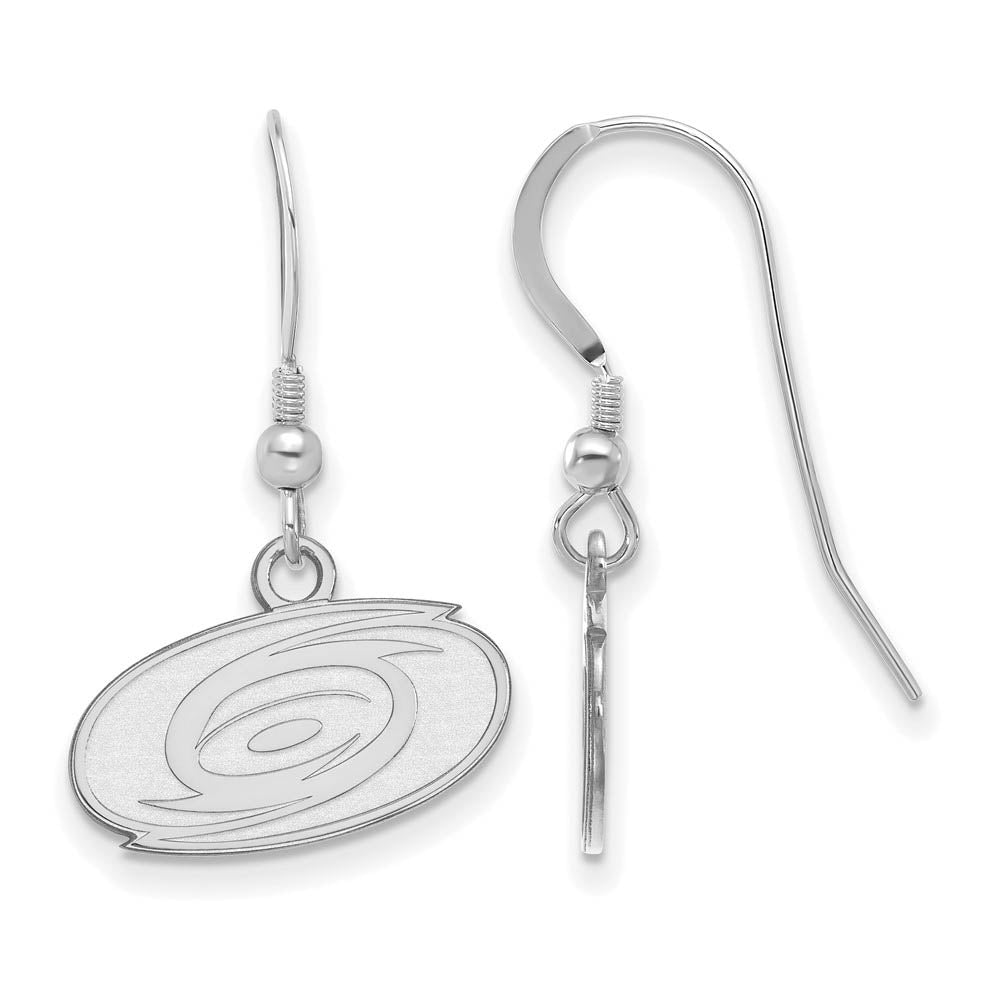 Sterling Silver NHL Carolina Hurricanes XS Dangle Earrings, Item E18068 by The Black Bow Jewelry Co.