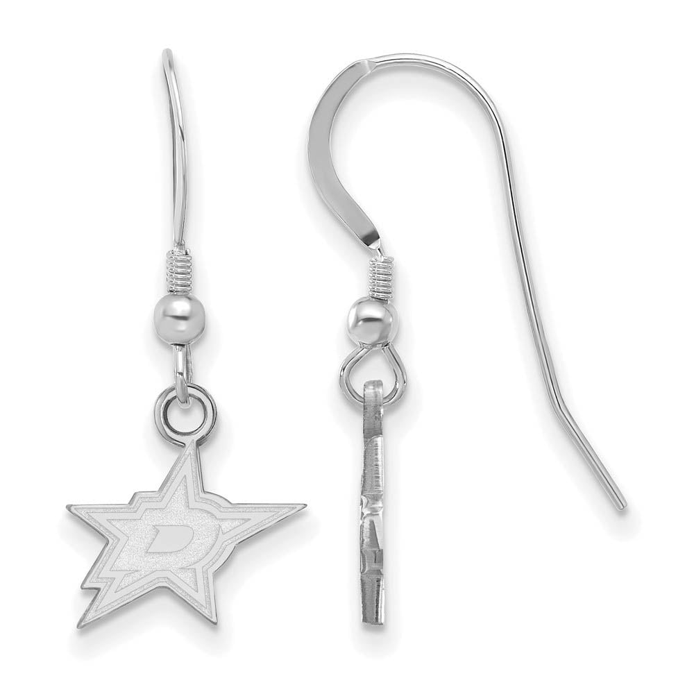 Sterling Silver NHL Dallas Stars XS Dangle Earrings, Item E18070 by The Black Bow Jewelry Co.