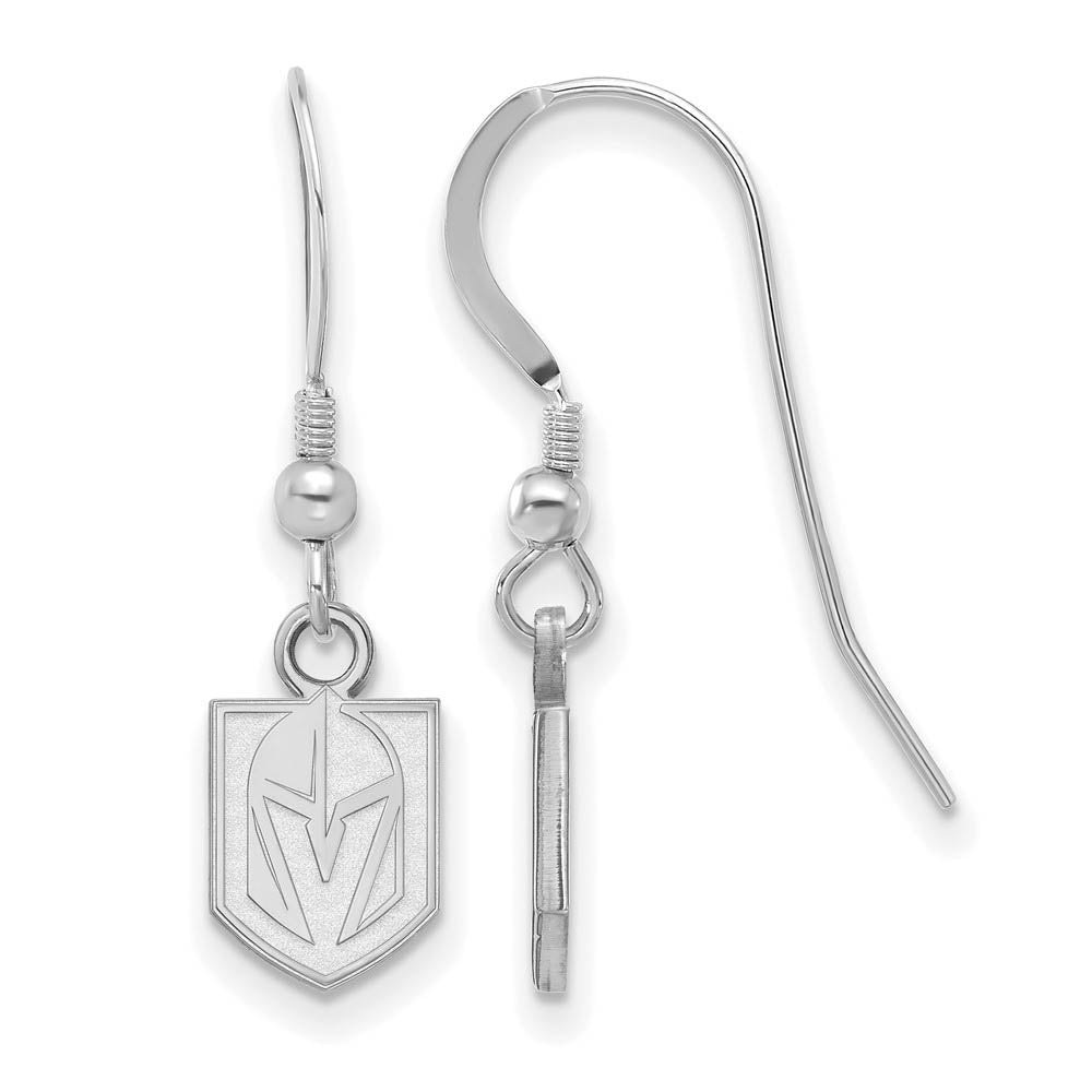 Sterling Silver NHL Vegas Golden Knights XS Dangle Earrings, Item E18071 by The Black Bow Jewelry Co.