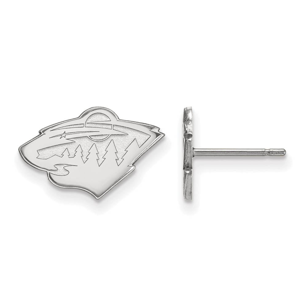 Sterling Silver NHL Minnesota Wild XS Post Earrings, Item E18085 by The Black Bow Jewelry Co.