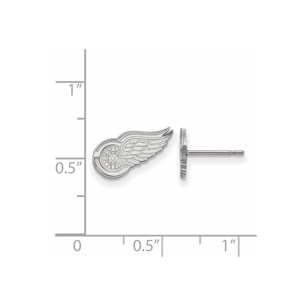 Alternate view of the Sterling Silver NHL Detroit Red Wings XS Post Earrings by The Black Bow Jewelry Co.