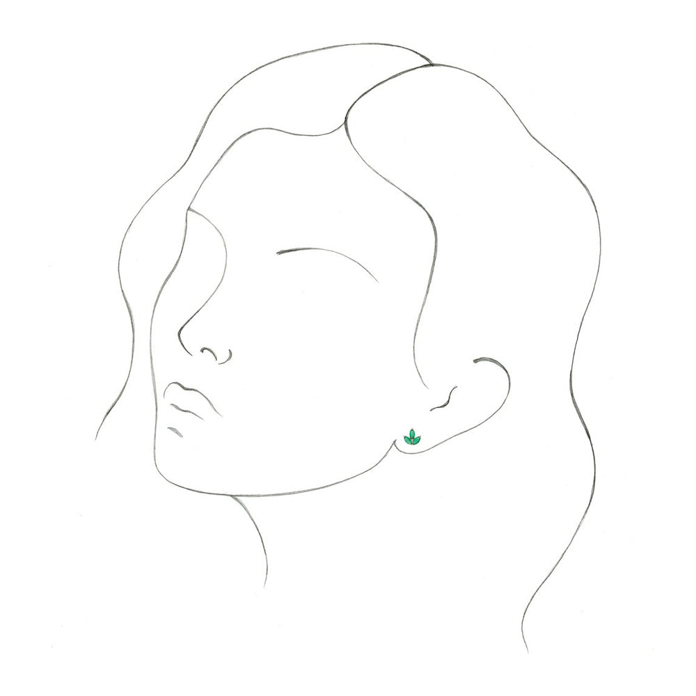 Alternate view of the 14K White Gold Natural Emerald Cluster Earrings, 8 x 8.25mm by The Black Bow Jewelry Co.