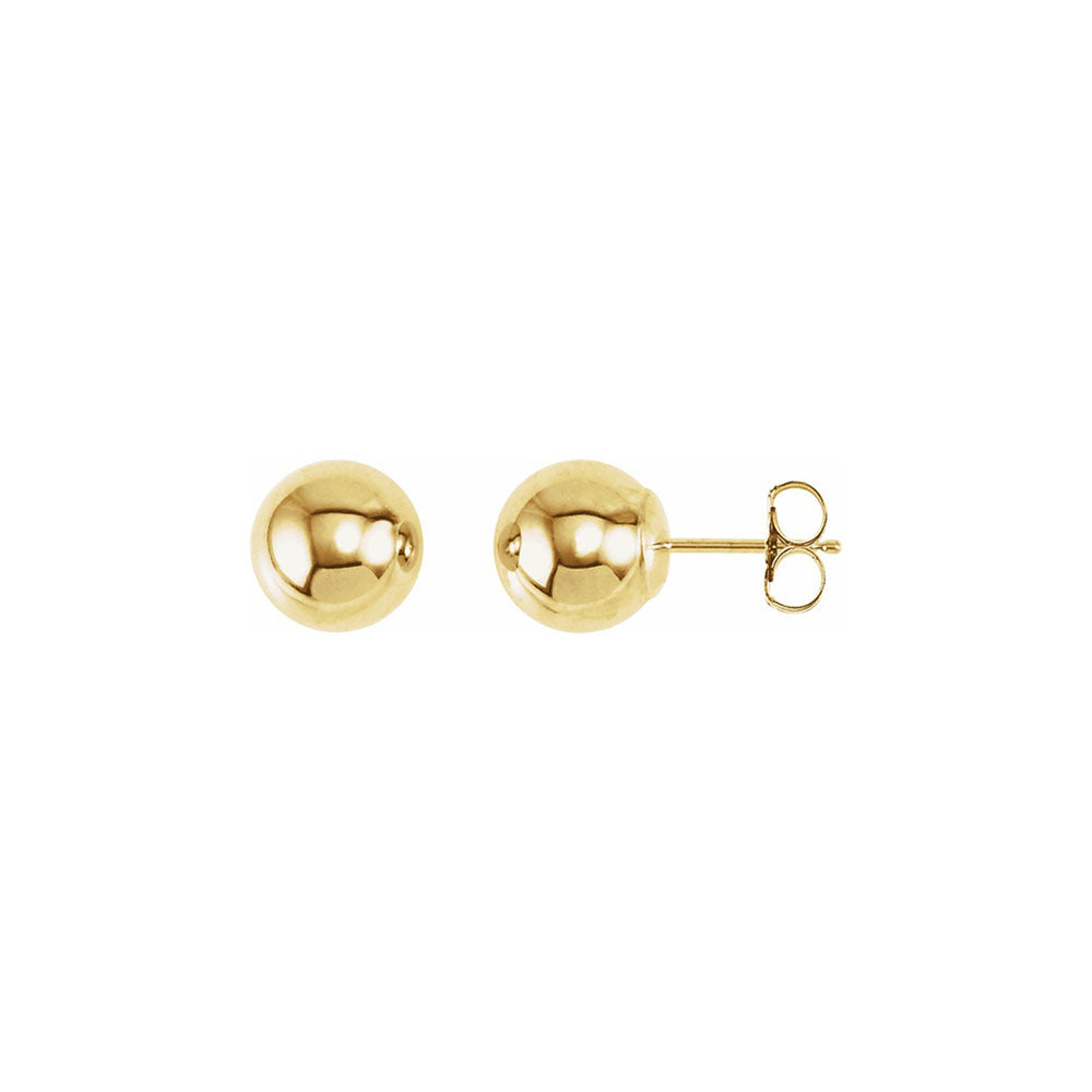 3mm 14K Yellow Gold Polished Hollow Ball Post Earrings, Item E18542-3 by The Black Bow Jewelry Co.