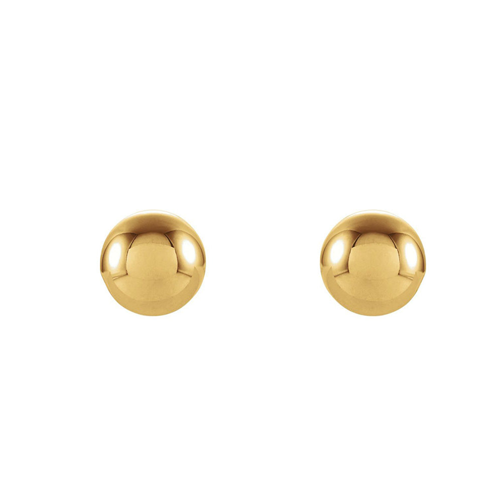 3mm 14K Yellow Gold Hollow Ball Screw Back Stud Earrings, Item E18546-3 by The Black Bow Jewelry Co.