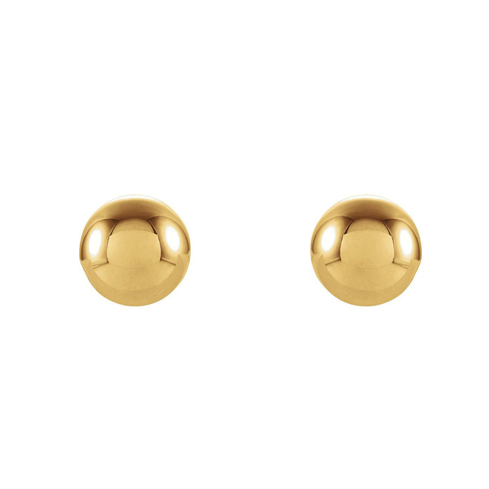 4mm 14K Yellow Gold Hollow Ball Screw Back Stud Earrings, Item E18546-4 by The Black Bow Jewelry Co.