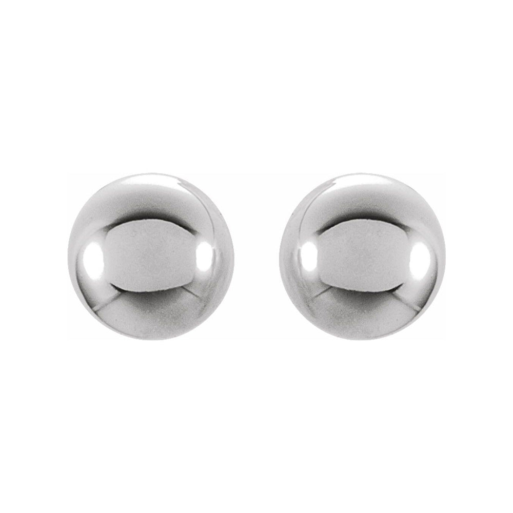 4mm 14K White Gold Hollow Ball Screw Back Stud Earrings, Item E18547-4 by The Black Bow Jewelry Co.