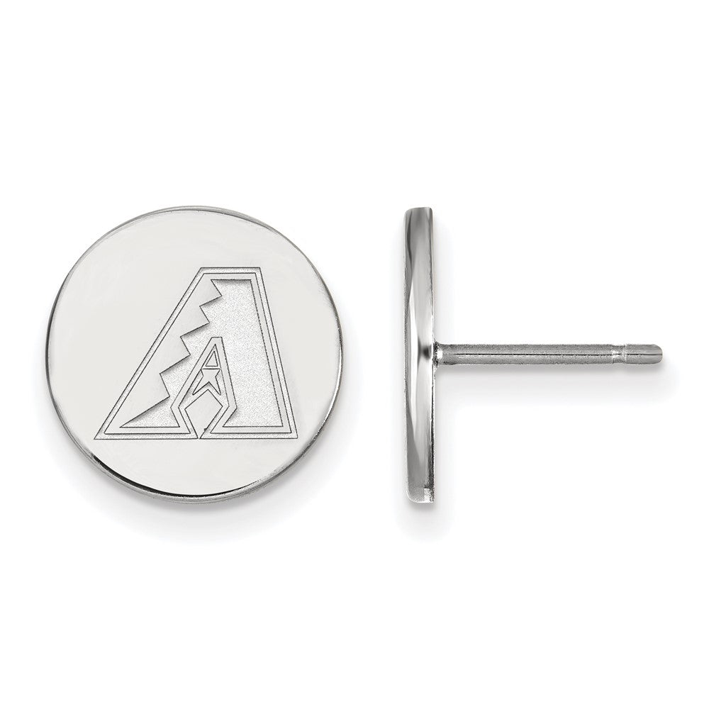 Sterling Silver MLB Arizona Diamondbacks SM Disc Earrings, Item E18585 by The Black Bow Jewelry Co.