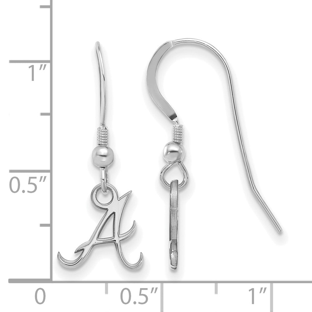Alternate view of the Sterling Silver MLB Atlanta Braves XS Dangle Earrings by The Black Bow Jewelry Co.