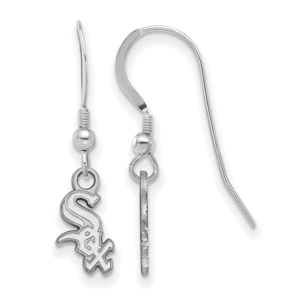 Sterling Silver MLB Chicago White Sox XS Dangle Earrings, Item E18667 by The Black Bow Jewelry Co.