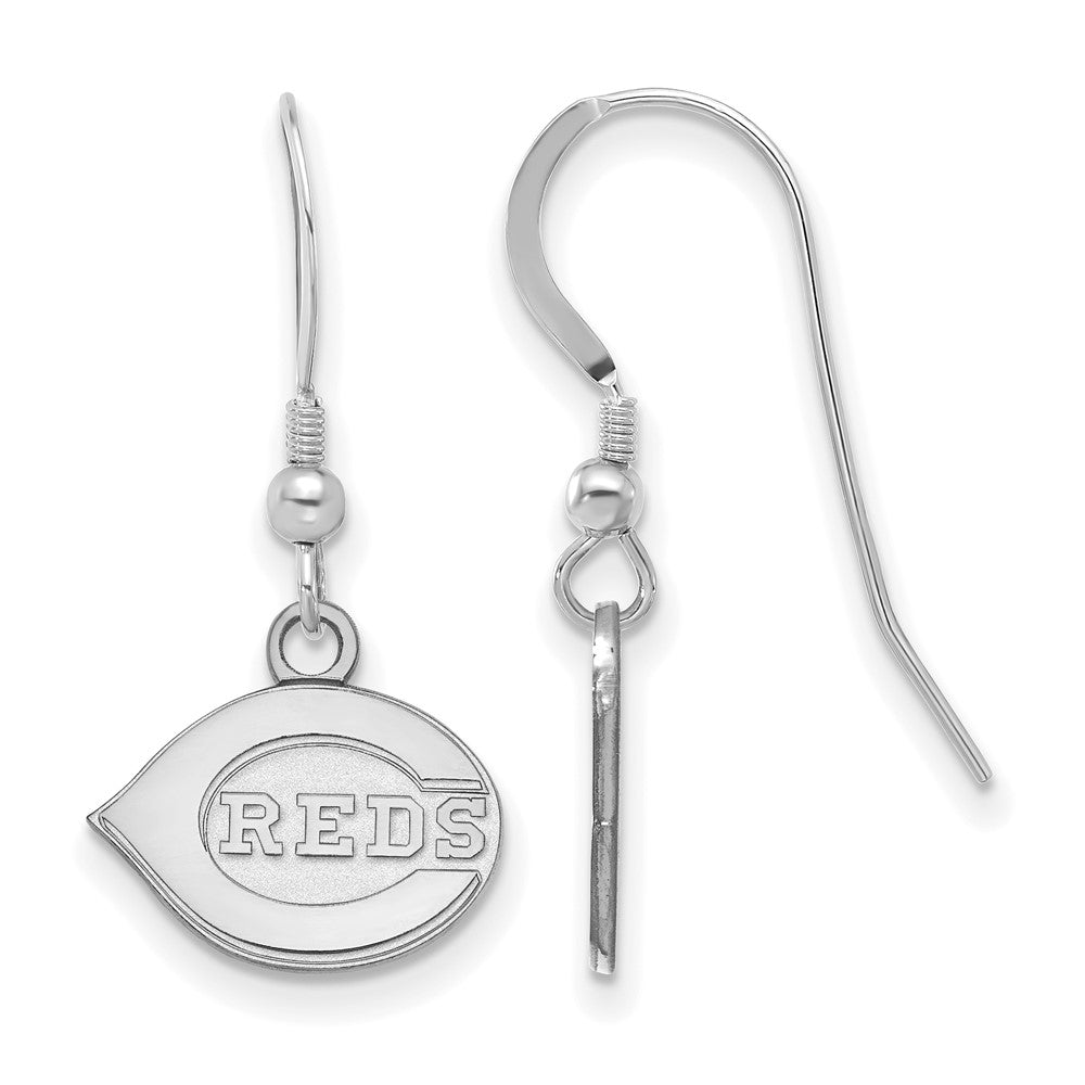 Sterling Silver MLB Cincinnati Reds XS Dangle Earrings, Item E18680 by The Black Bow Jewelry Co.