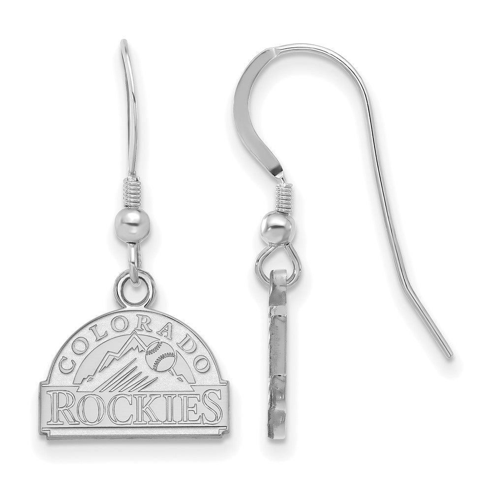 Sterling Silver MLB Colorado Rockies XS Dangle Earrings, Item E18700 by The Black Bow Jewelry Co.