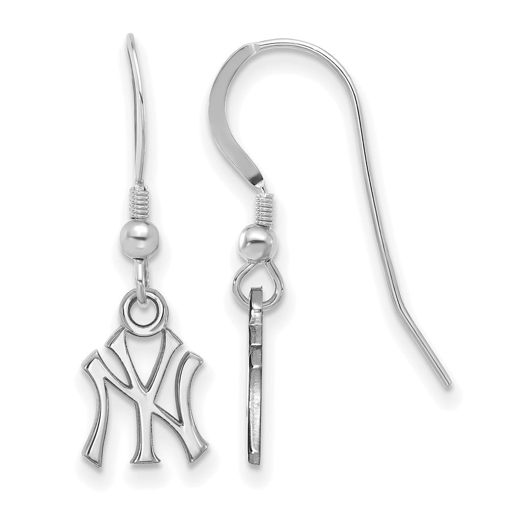 Sterling Silver MLB New York Yankees XS Dangle Earrings, Item E18843 by The Black Bow Jewelry Co.