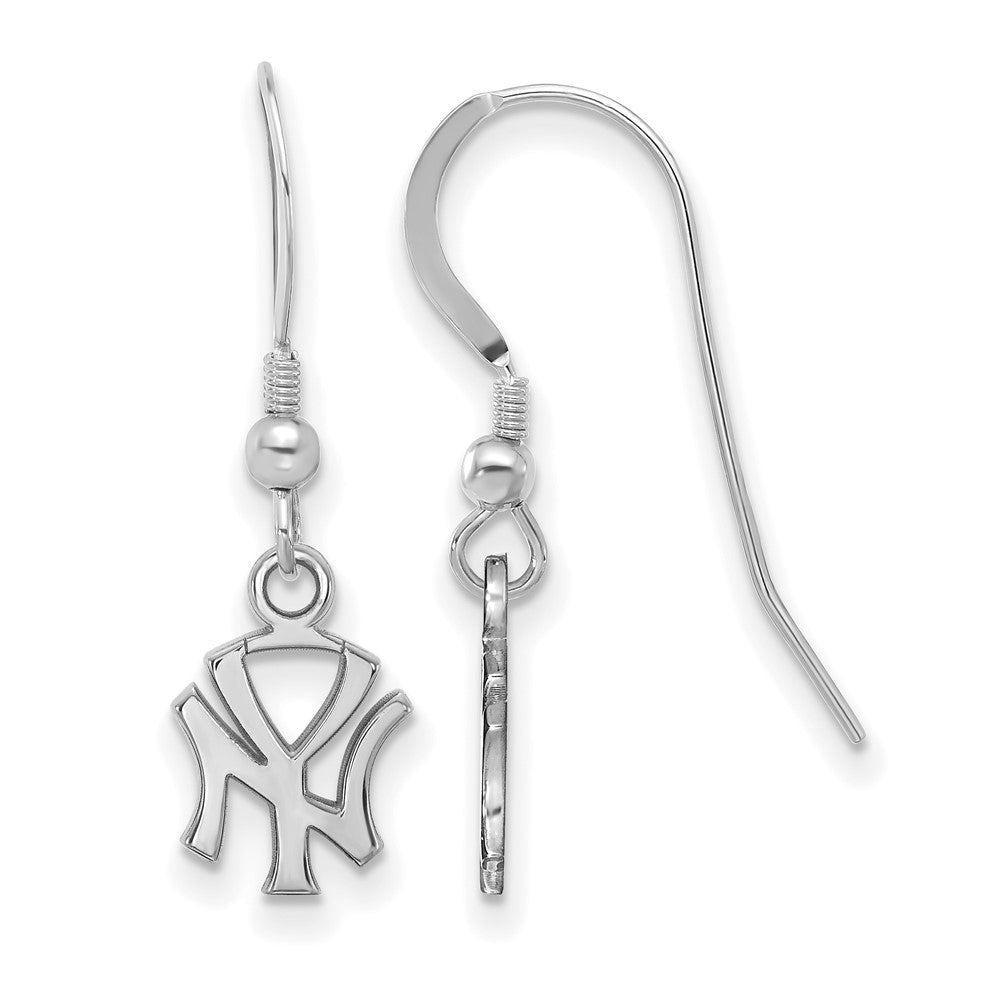 Sterling Silver MLB New York Yankees XS N-Y Dangle Earrings, Item E18845 by The Black Bow Jewelry Co.