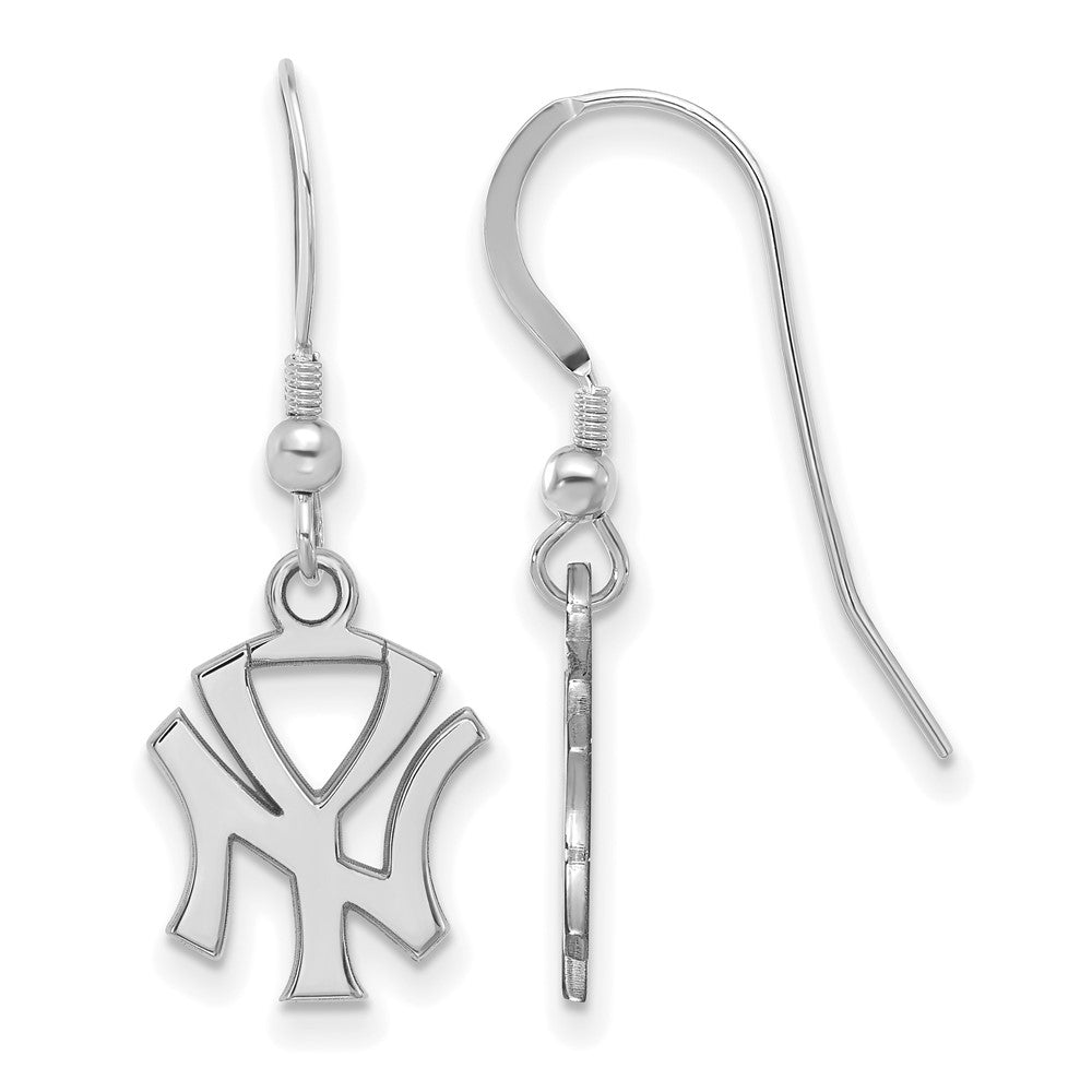 Sterling Silver MLB New York Yankees SM N-Y Dangle Earrings, Item E18846 by The Black Bow Jewelry Co.