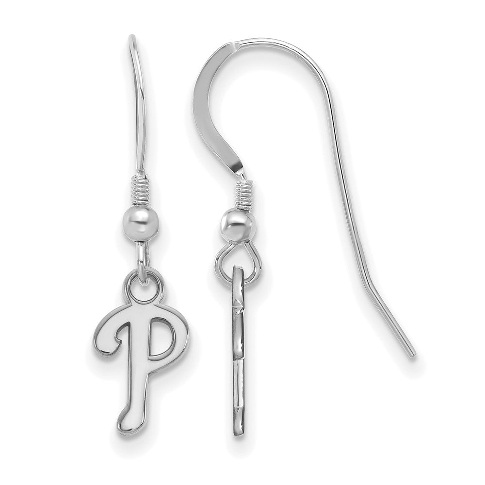 Sterling Silver MLB Philadelphia Phillies XS Dangle Earrings, Item E18868 by The Black Bow Jewelry Co.