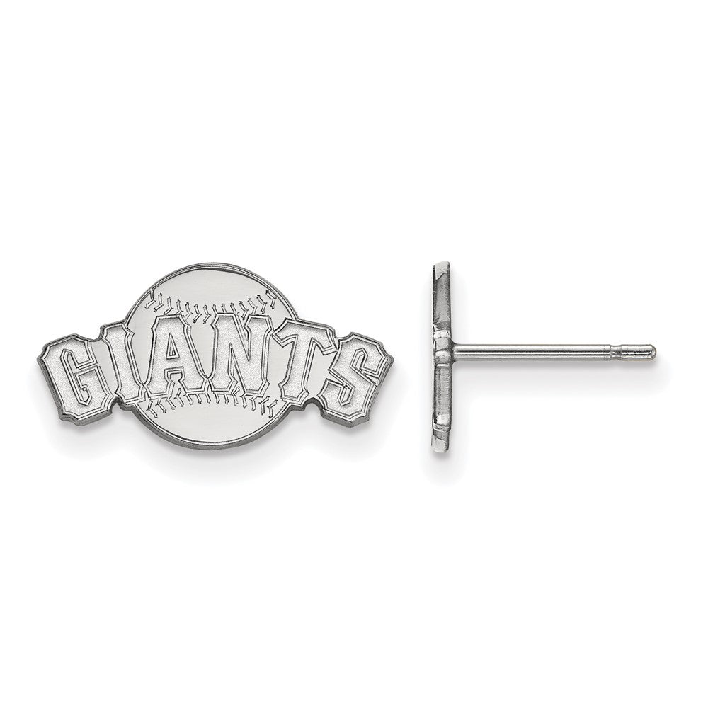 14K White Gold MLB San Francisco Giants XS Script Post Earrings, Item E18891 by The Black Bow Jewelry Co.