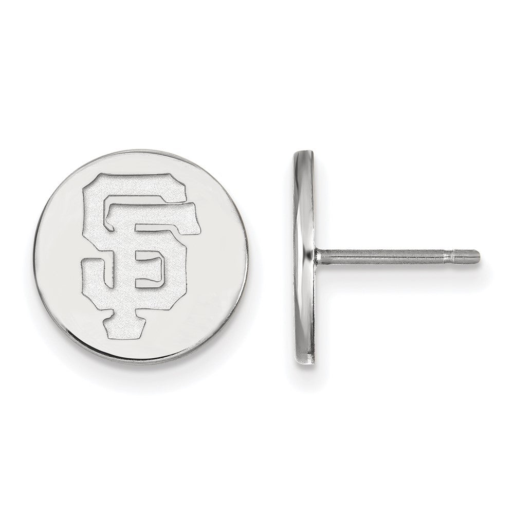 Sterling Silver MLB San Francisco Giants SM Disc Post Earrings, Item E18902 by The Black Bow Jewelry Co.