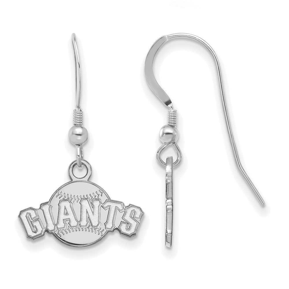 Sterling Silver MLB San Francisco Giants XS Script Dangle Earrings, Item E18903 by The Black Bow Jewelry Co.