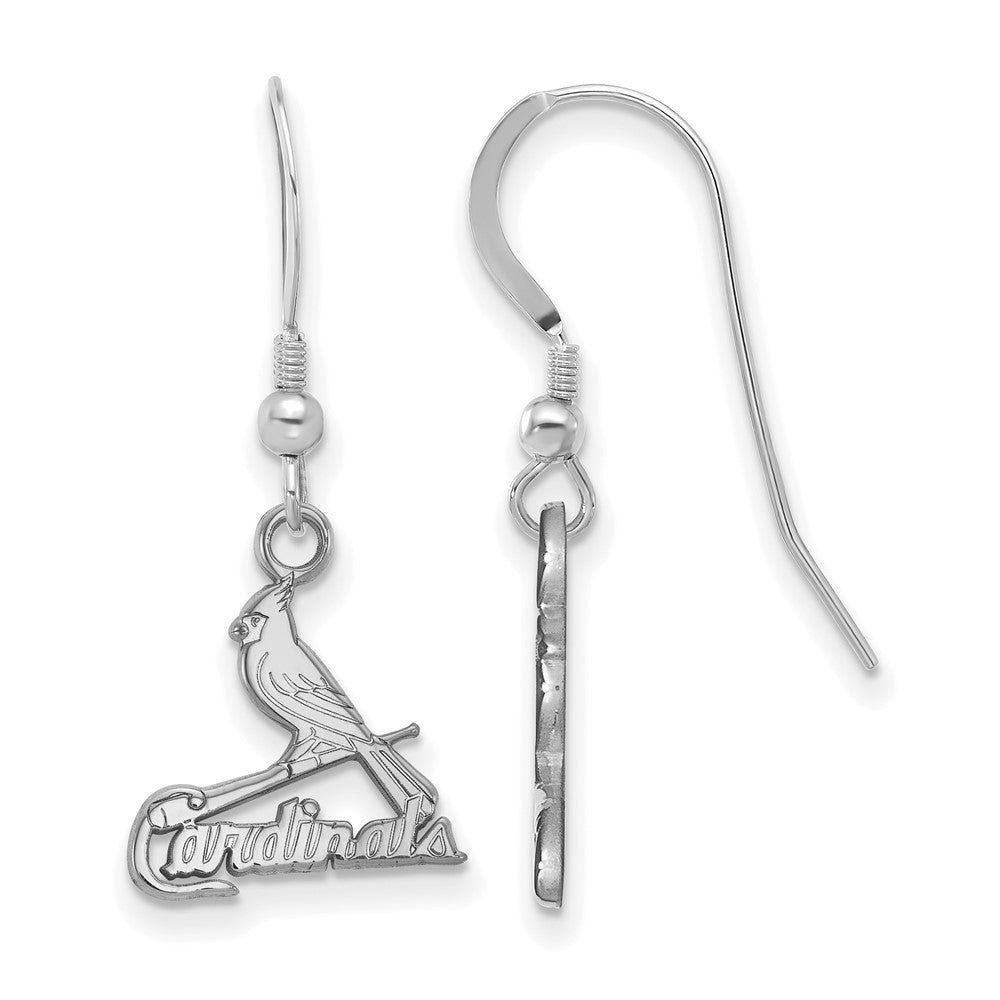 Sterling Silver MLB St. Louis Cardinals SM Bird Dangle Earrings, Item E18933 by The Black Bow Jewelry Co.