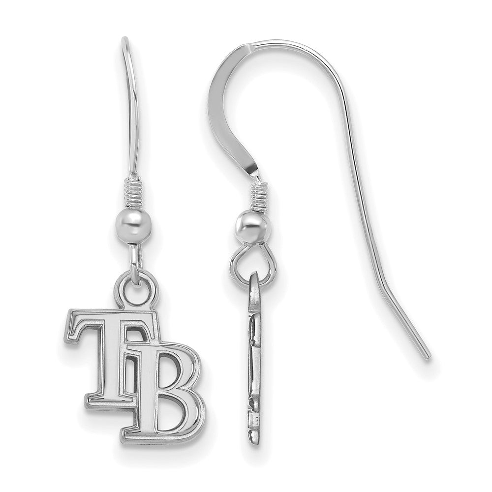 Sterling Silver MLB Tampa Bay Rays XS Dangle Earrings, Item E18947 by The Black Bow Jewelry Co.