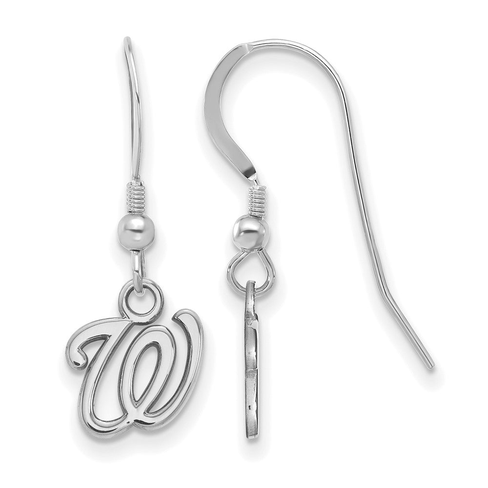 Sterling Silver MLB Washington Nationals XS Dangle Earrings, Item E18972 by The Black Bow Jewelry Co.