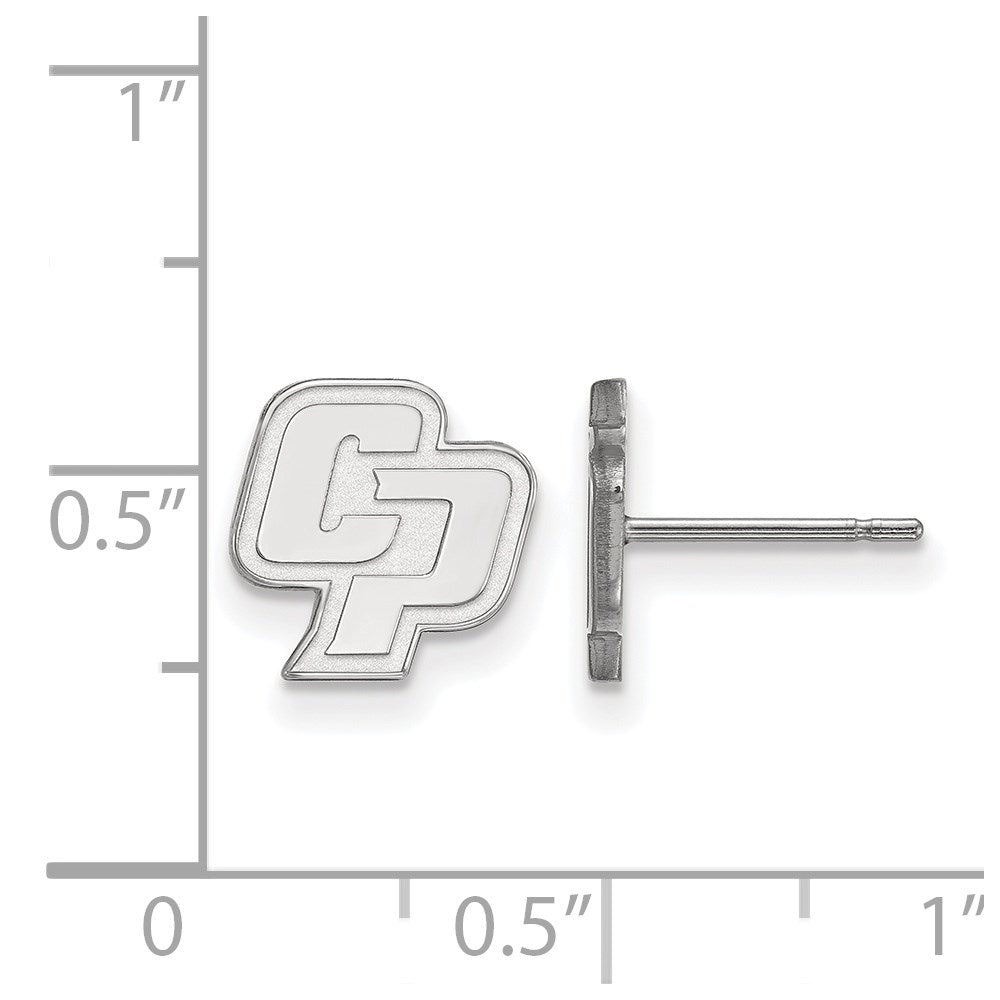 Alternate view of the Sterling Silver California Polytechnic State XS Post Earrings by The Black Bow Jewelry Co.