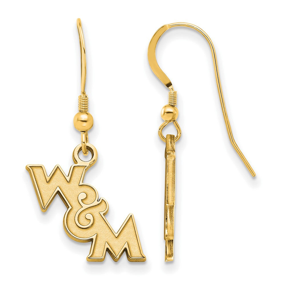 14K Gold Plated Silver William and Mary SM Dangle Earrings, Item E18988 by The Black Bow Jewelry Co.