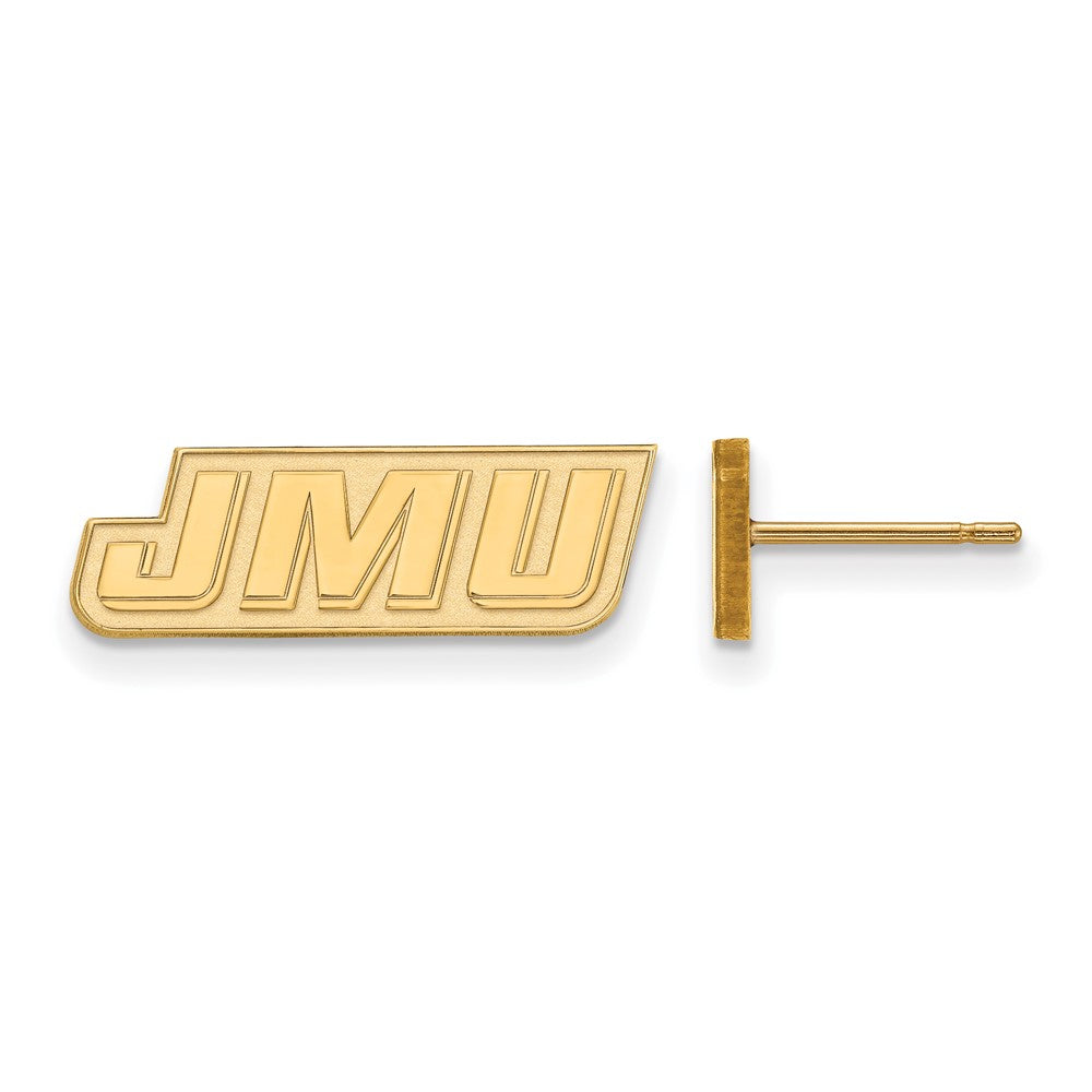 14K Gold Plated Silver James Madison University XS Post Earrings, Item E18997 by The Black Bow Jewelry Co.