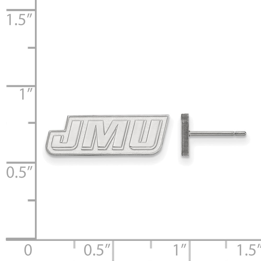 Alternate view of the Sterling Silver James Madison University XS Post Earrings by The Black Bow Jewelry Co.