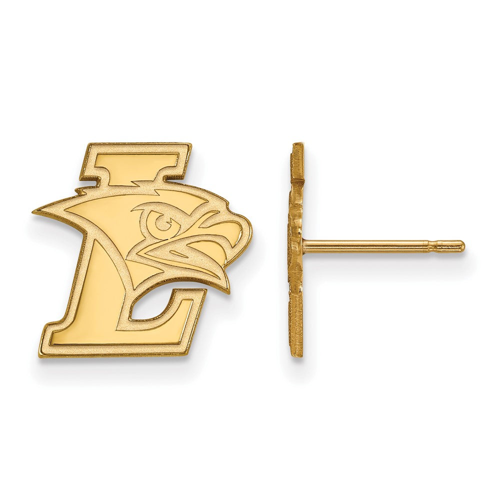10K Yellow Gold Lehigh University Small Logo Post Earrings, Item E19000 by The Black Bow Jewelry Co.