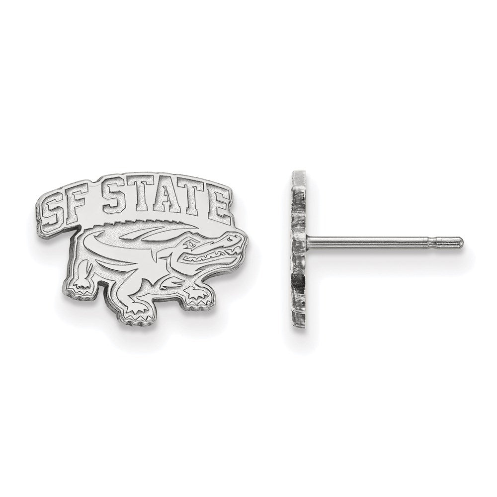 Sterling Silver San Francisco State University XS Post Earrings, Item E19020 by The Black Bow Jewelry Co.
