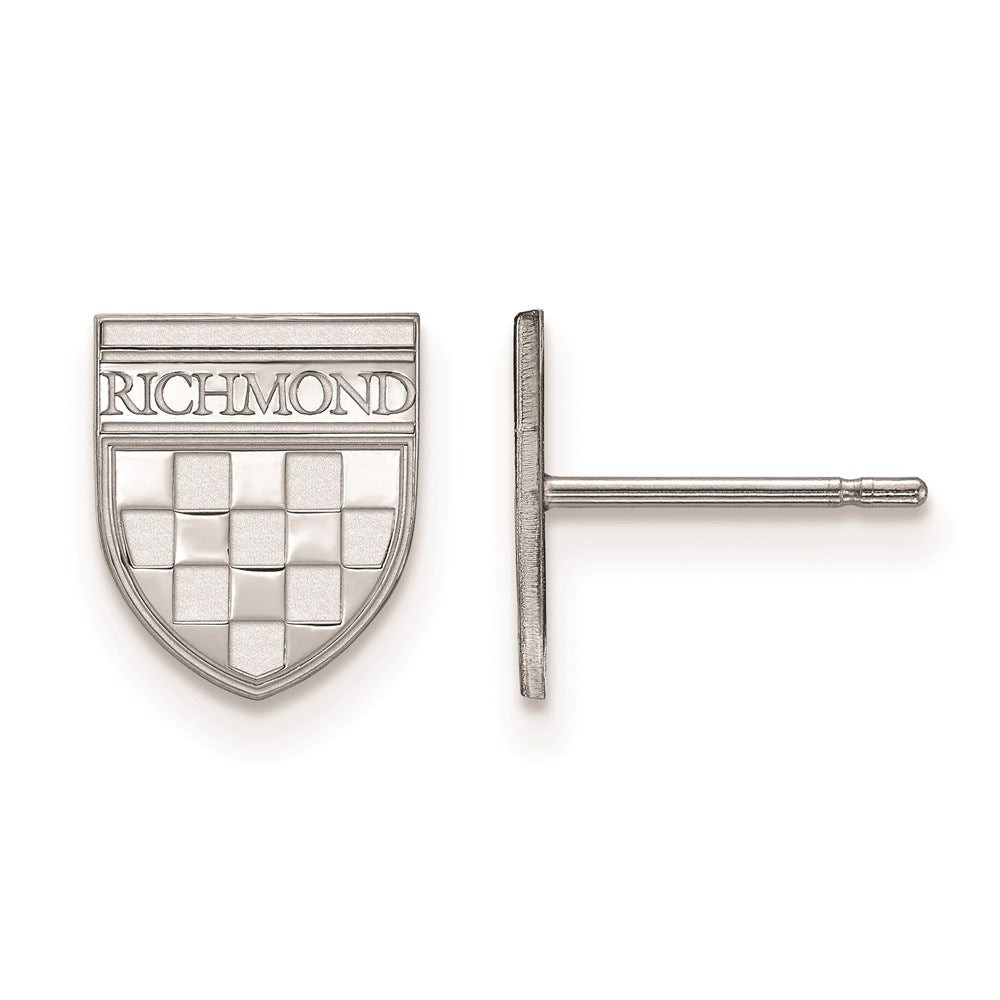 Sterling Silver University of Richmond XS (Tiny) Shield Post Earrings, Item E19049 by The Black Bow Jewelry Co.