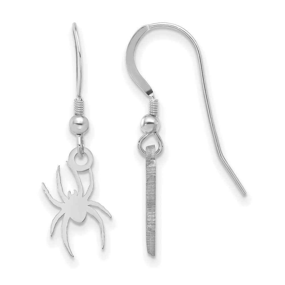 Sterling Silver University of Richmond Small Spider Dangle Earrings, Item E19050 by The Black Bow Jewelry Co.