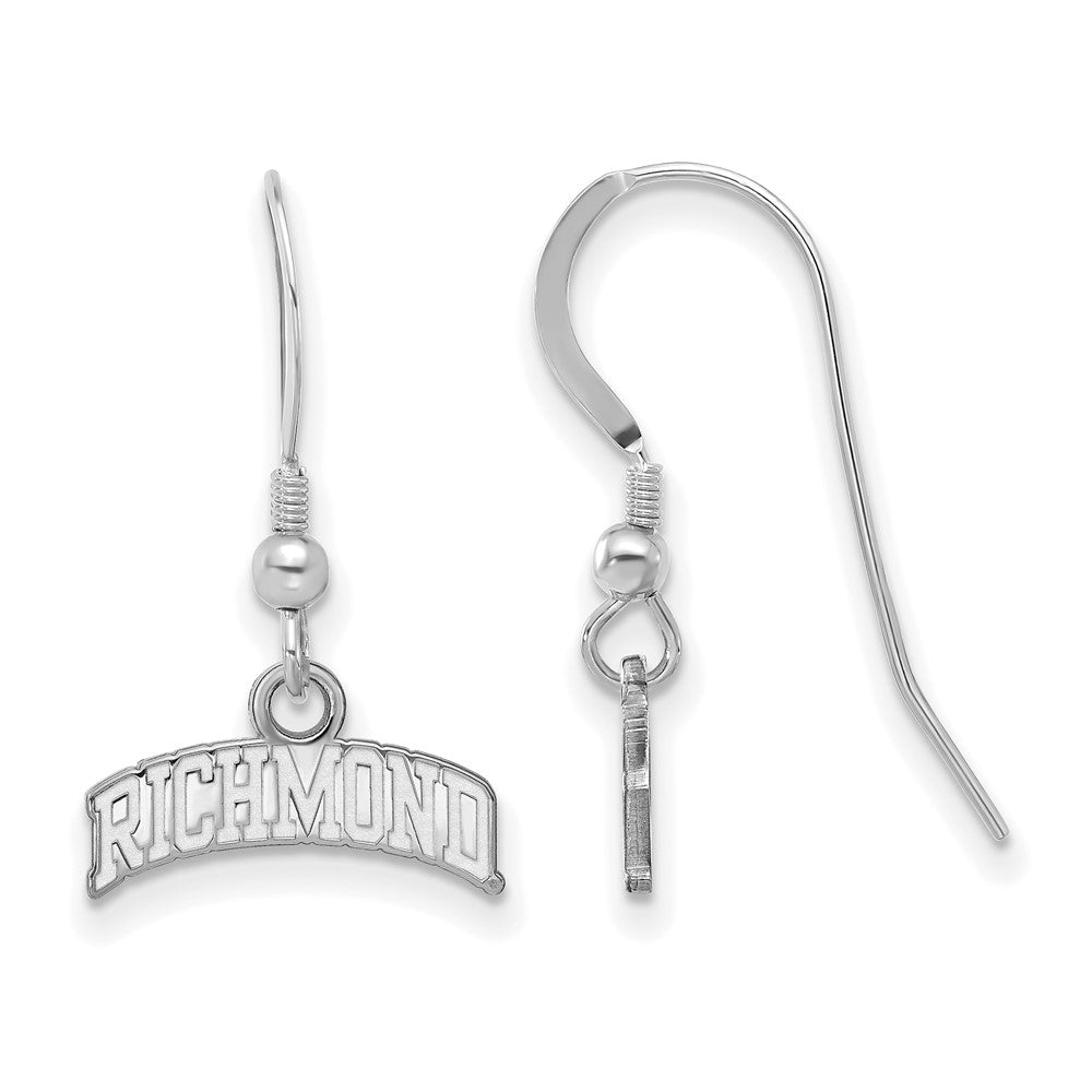 Sterling Silver University of Richmond Small Script Dangle Earrings, Item E19051 by The Black Bow Jewelry Co.