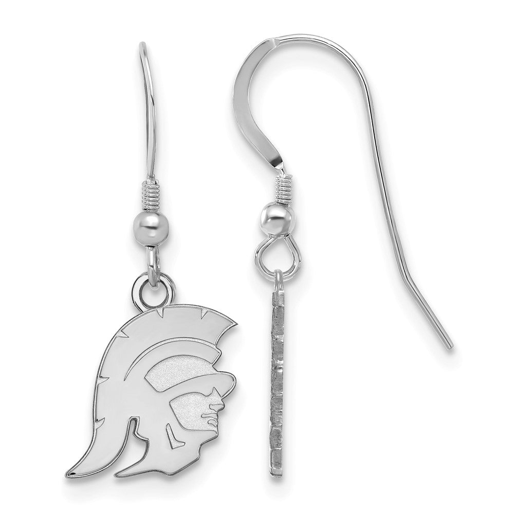 Sterling Silver U. of Southern California Small Trojan Dangle Earrings, Item E19076 by The Black Bow Jewelry Co.