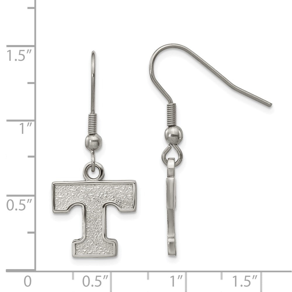 Alternate view of the Stainless Steel University of Tennessee Small Dangle Earrings by The Black Bow Jewelry Co.