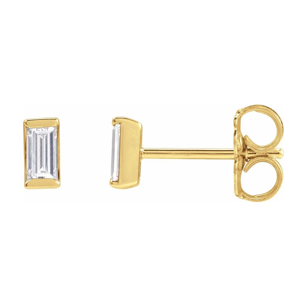 Alternate view of the 14K Yellow or White Gold 1/4 CTW (SI2-SI3, G-I) Diamond Stud Earrings by The Black Bow Jewelry Co.