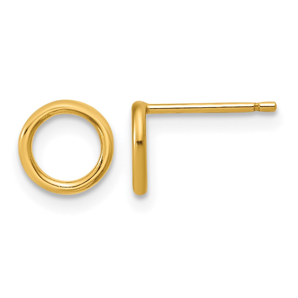 1/20 14K Gold Filled Open Circle Post Earrings, 1 x 7mm, Item E19155-07 by The Black Bow Jewelry Co.