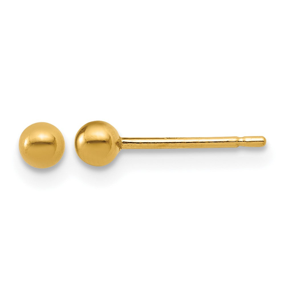 1/20 14K Gold Filled Polished Hollow Ball Post Earrings, 3mm to 5mm, Item E19157 by The Black Bow Jewelry Co.