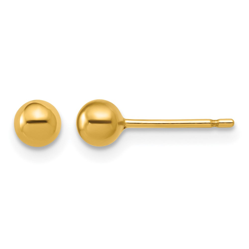 1/20 14K Gold Filled Polished Hollow Ball Post Earrings, 4mm, Item E19157-04 by The Black Bow Jewelry Co.