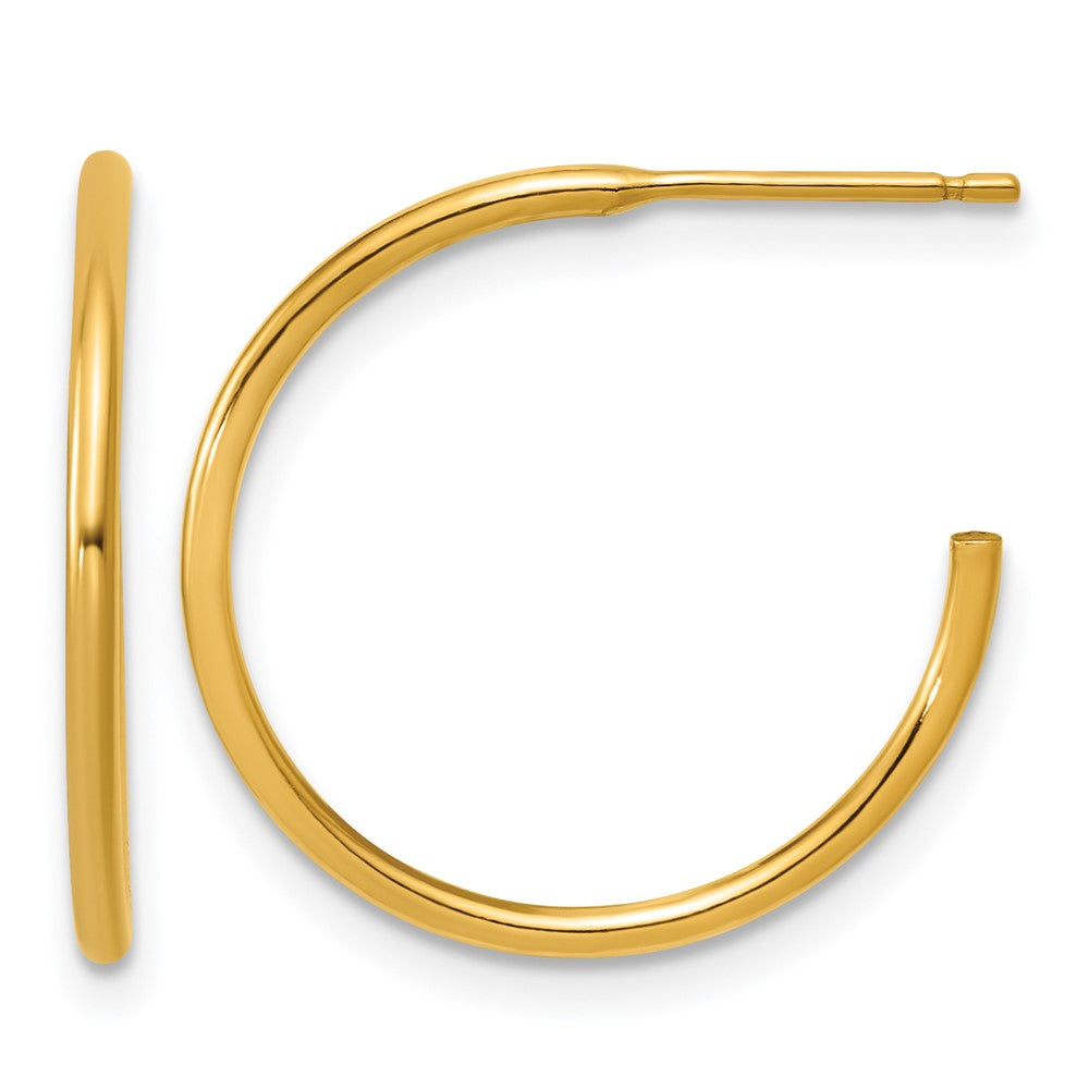 1/20 14K Gold Filled 1.3mm x 20mm Solid C-Hoop Earrings, Item E19160-20 by The Black Bow Jewelry Co.