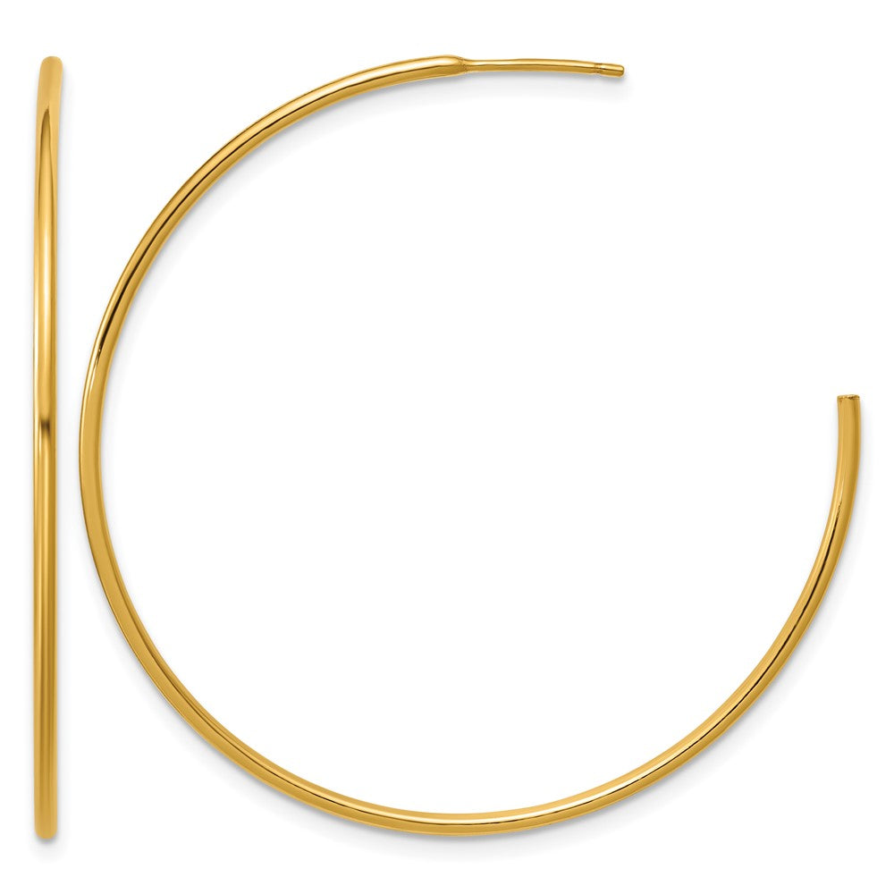 1/20 14K Gold Filled 1.3mm x 45mm Solid C-Hoop Earrings, Item E19160-45 by The Black Bow Jewelry Co.