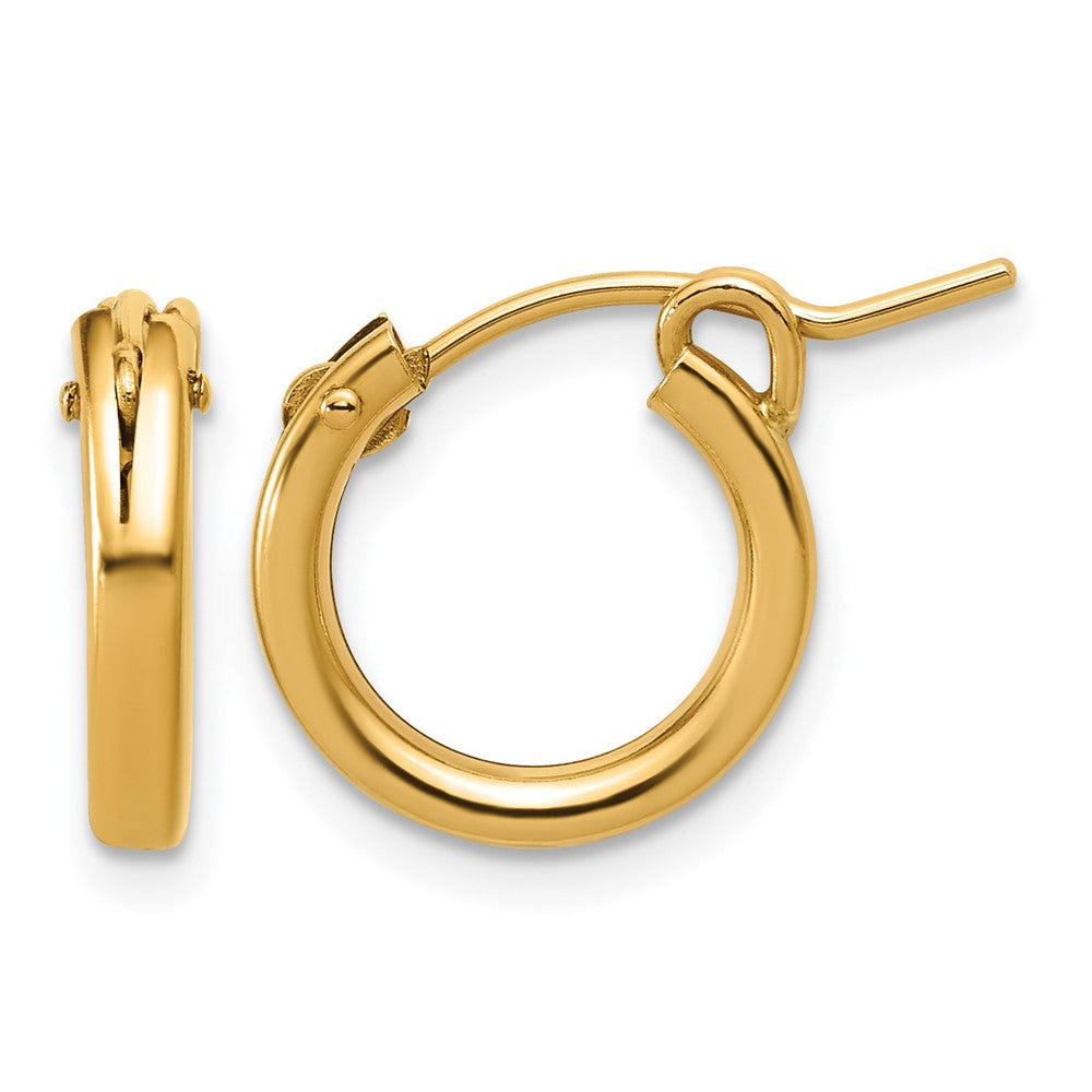 1/20 14K Gold Filled Round Hollow Hoop Earrings, 2.3 x 13mm (1/2 Inch), Item E19161-13 by The Black Bow Jewelry Co.