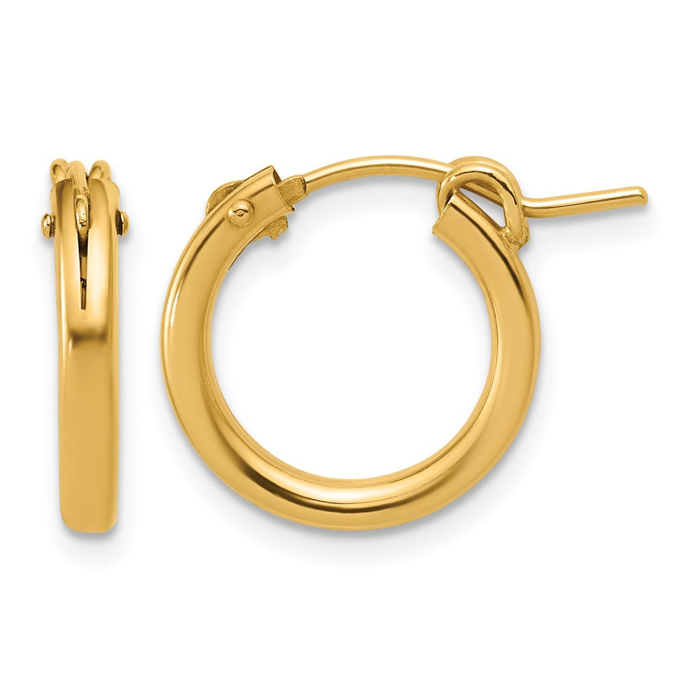 1/20 14K Gold Filled Round Hollow Hoop Earrings, 2.3 x 15mm (9/16 In), Item E19161-15 by The Black Bow Jewelry Co.