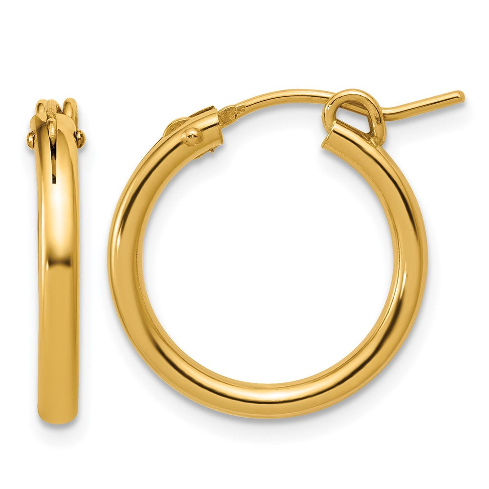 1/20 14K Gold Filled Round Hollow Hoop Earrings, 2.3 x 19mm (3/4 Inch), Item E19161-19 by The Black Bow Jewelry Co.