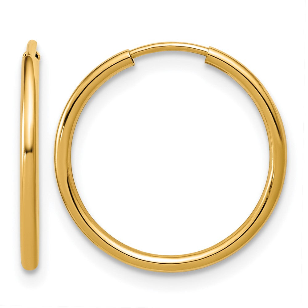 1/20 14K Gold Filled Endless Hollow Hoop Earrings, 1.25 x 17mm, Item E19163-17 by The Black Bow Jewelry Co.