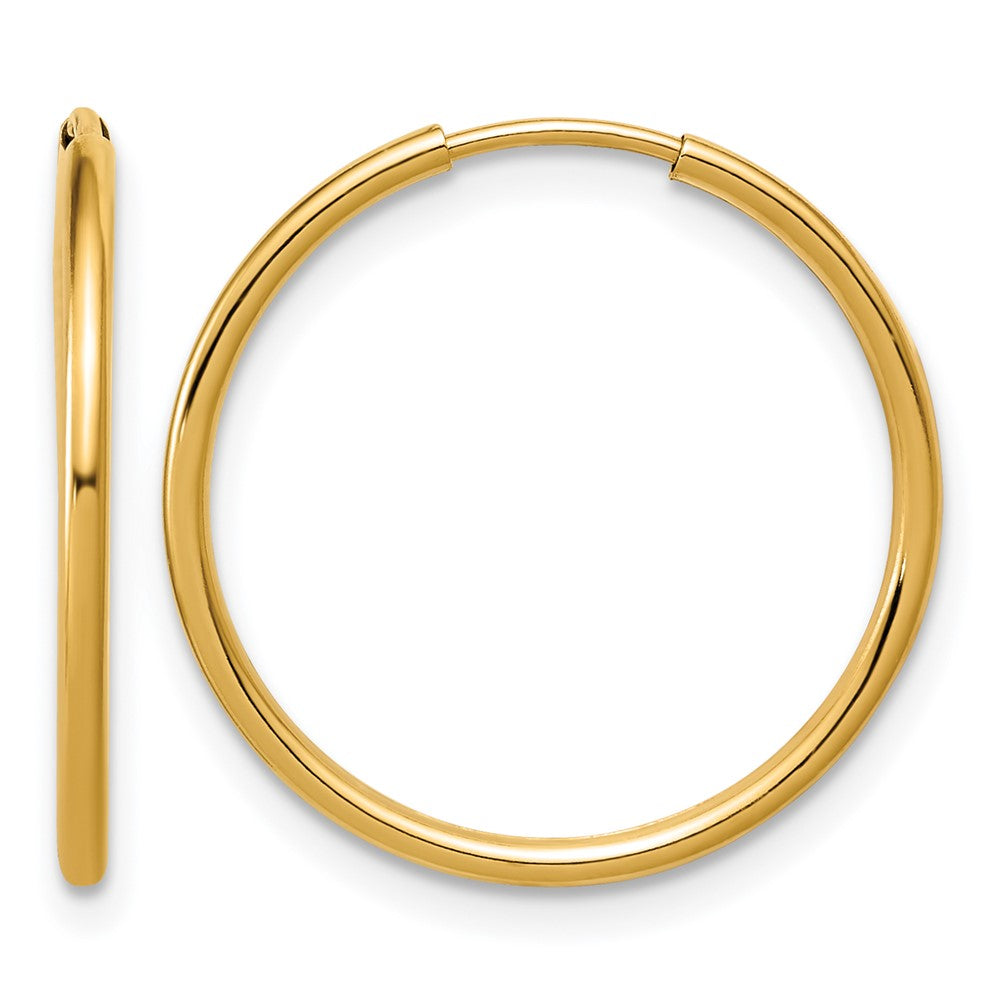 1/20 14K Gold Filled Endless Hollow Hoop Earrings, 1.25 x 20mm, Item E19163-20 by The Black Bow Jewelry Co.