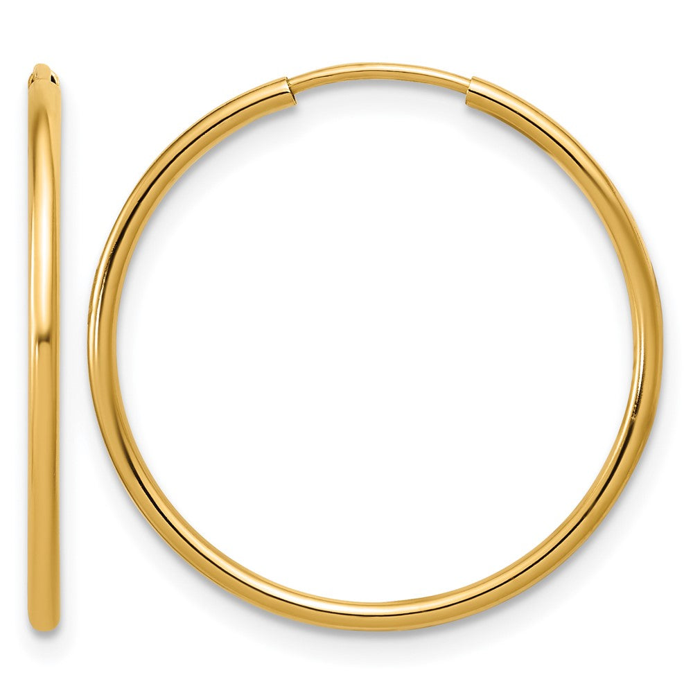 1/20 14K Gold Filled Endless Hollow Hoop Earrings, 1.25 x 24mm, Item E19164-24 by The Black Bow Jewelry Co.