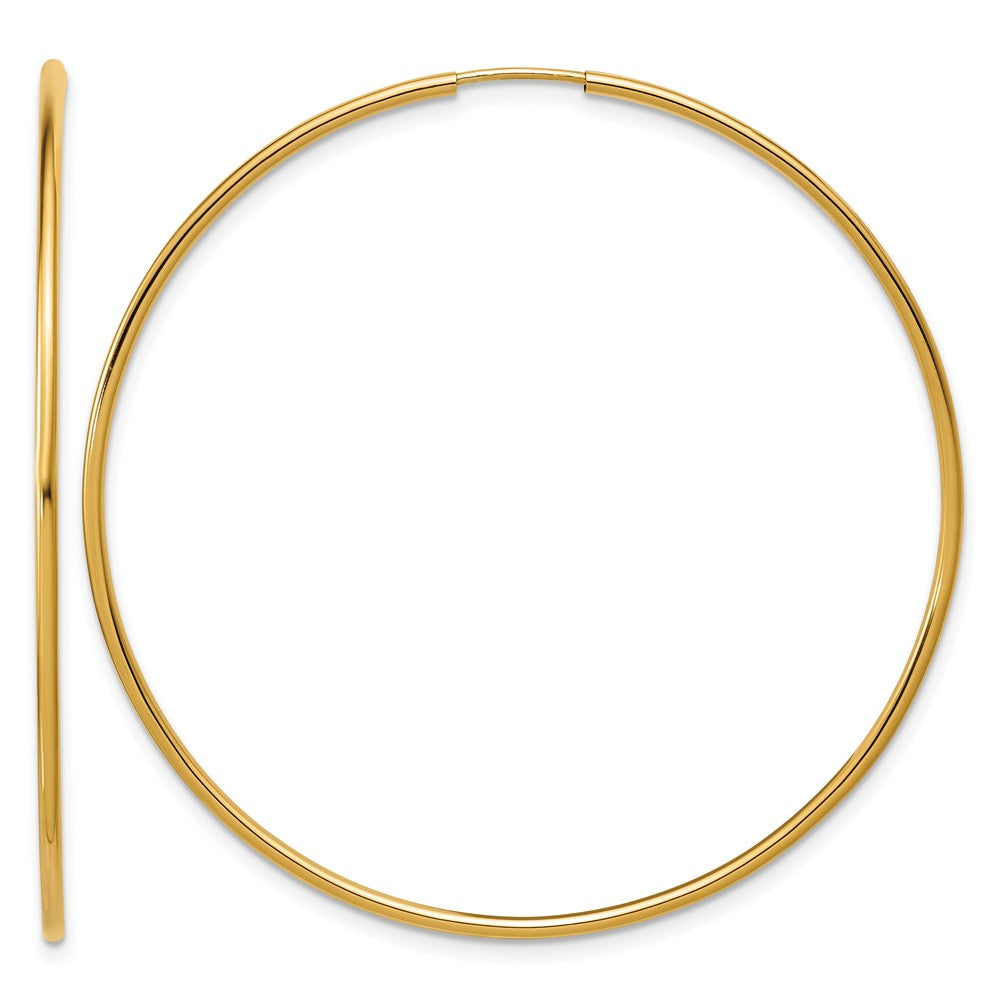 1/20 14K Gold Filled Endless Hollow Hoop Earrings, 1.25 x 50mm, Item E19164-50 by The Black Bow Jewelry Co.