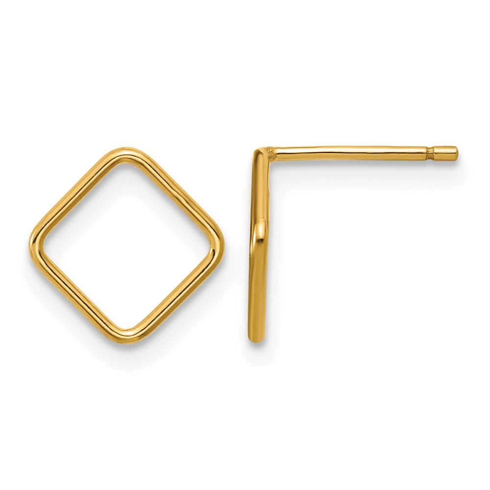1/20 14K Gold Filled Polished Open Square Post Earrings, 1 x 8mm, Item E19173 by The Black Bow Jewelry Co.